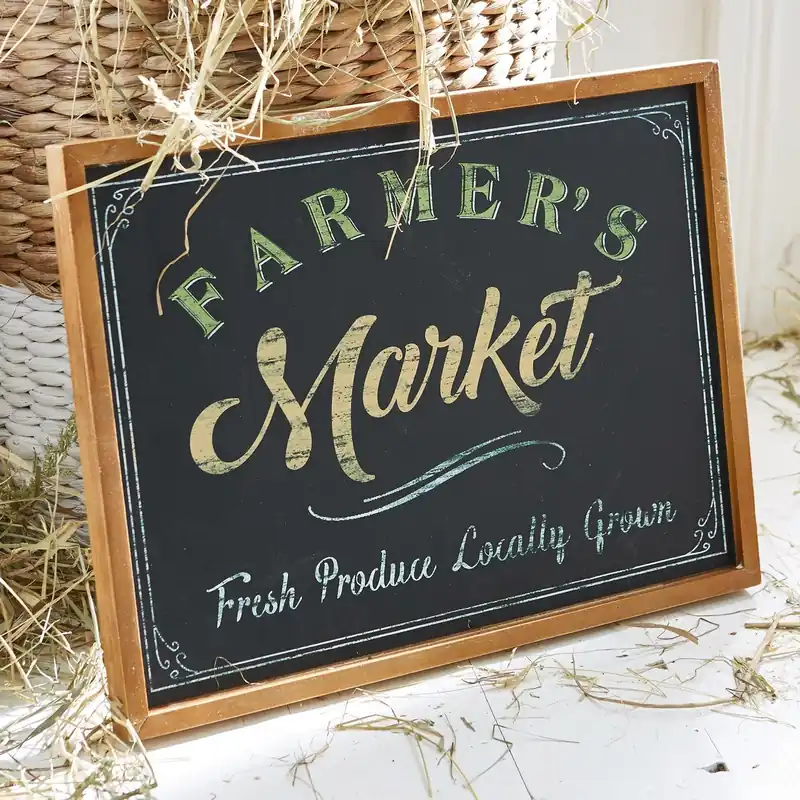 Schild Farmer's Market Letzte Chance