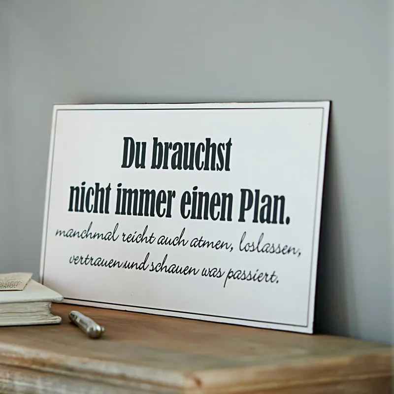 Schneller Versand Deko-Schild Plan