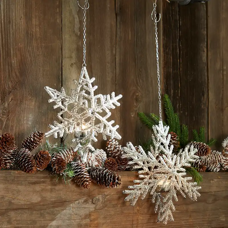 Versand Am Gleichen Tag Teelichthalter 2er Set Snow