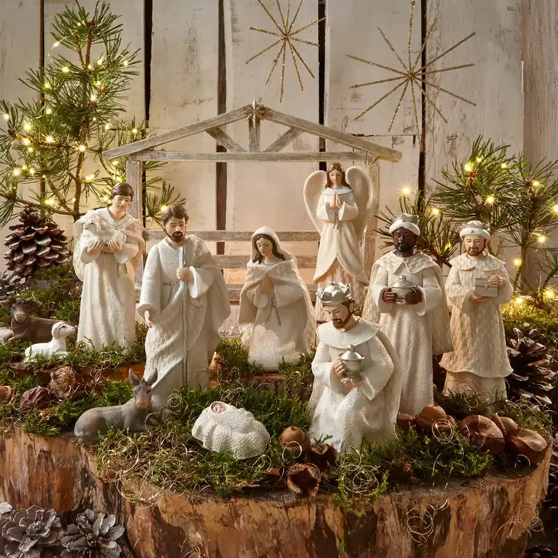 Begrenztes Angebot Krippenfiguren 12er Set Santo
