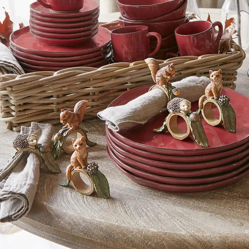 Kracherpreis Serviettenring 6er Set Forest Friends