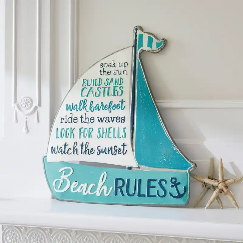 Schnäppchen Deko-Schild Beach Rules