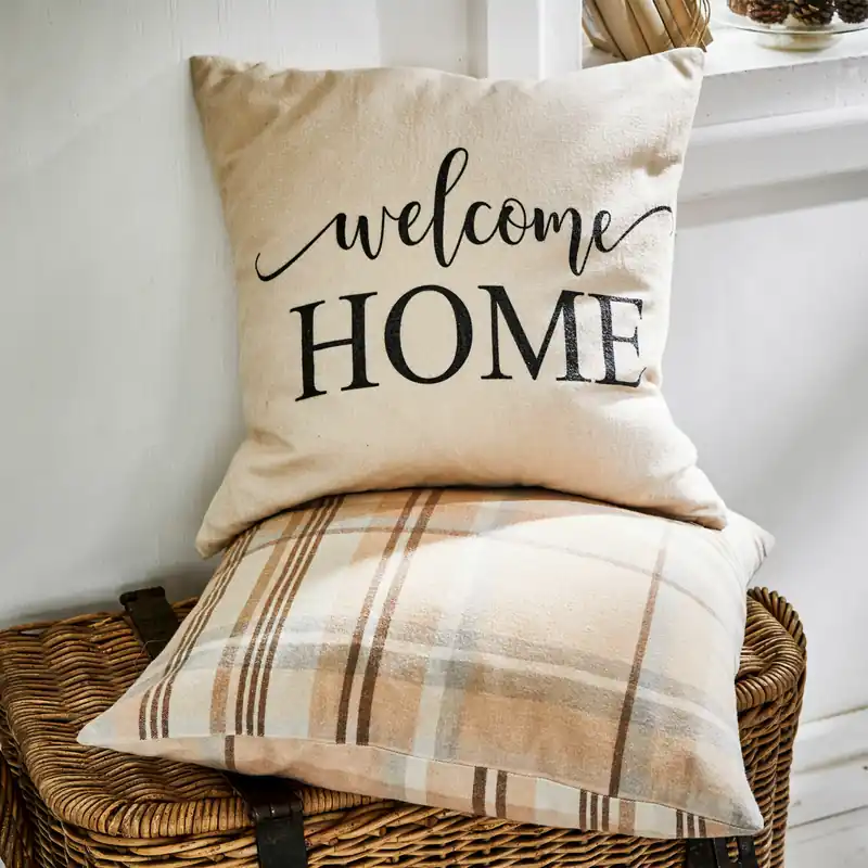 Super-Preis Kissenhülle 2er Set Welcome Home