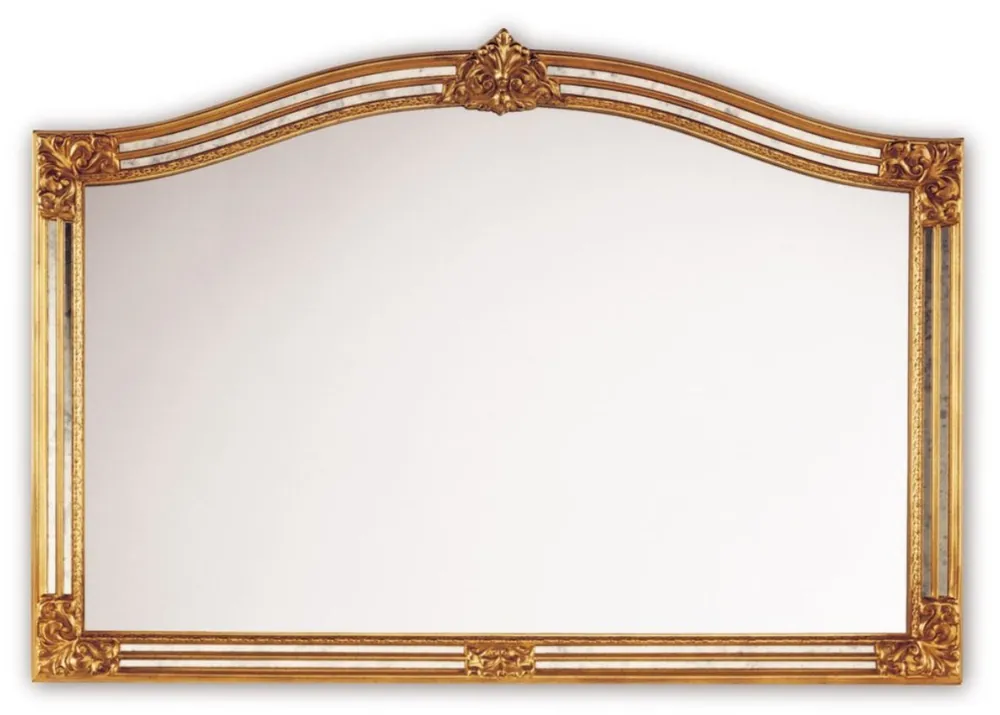 Casa Padrino Barockstil Wandspiegel Gold 129 x H. 89 cm - Hotel & Restaurant Möbel Neue Ware