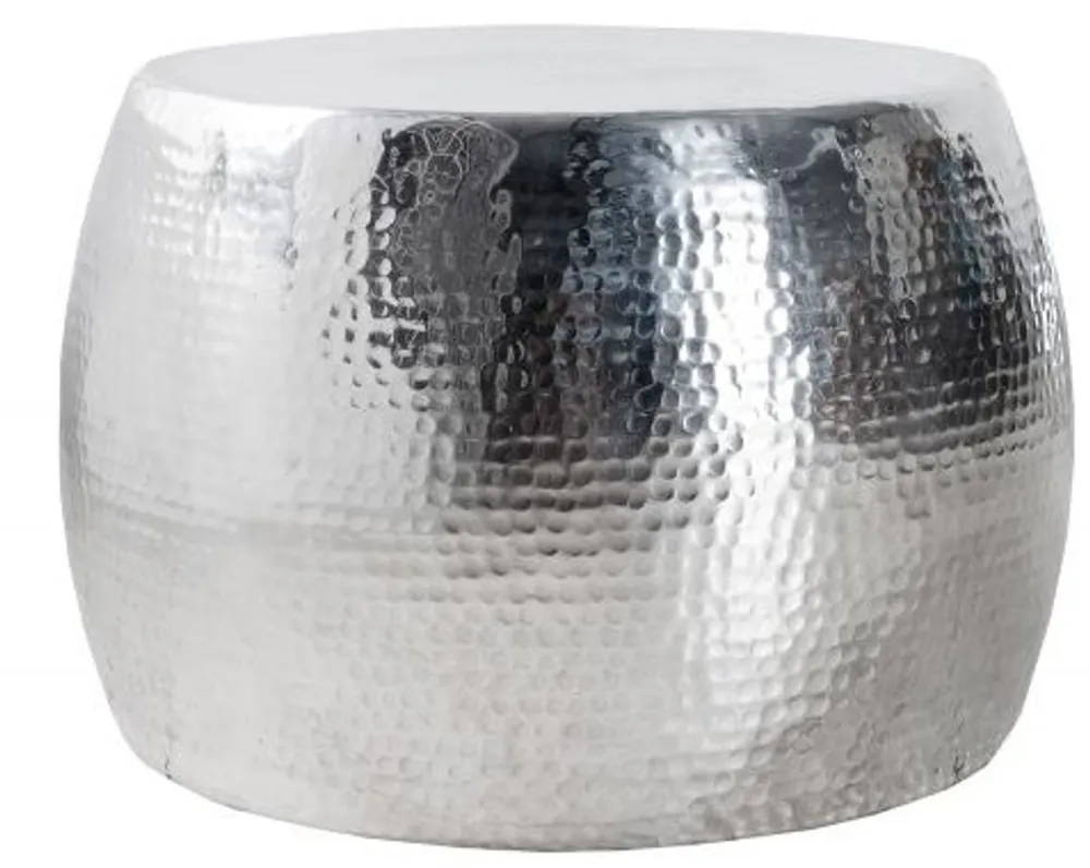Casa Padrino Luxus Couchtisch Silber 60 cm Aluminium - Wohnzimmer Salon Tisch - Unikat Sale