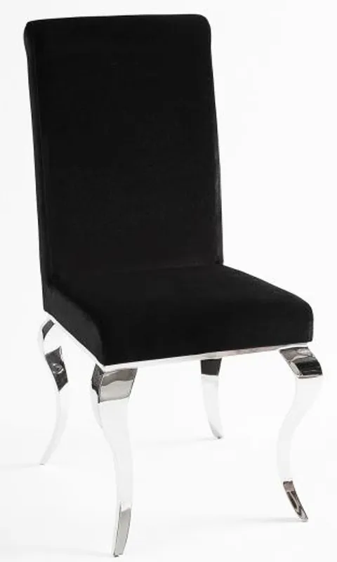 Preisreduziert Casa Padrino Luxus Modern Barock Esszimmer Stuhl Blau / Silber - Designer Stuhl