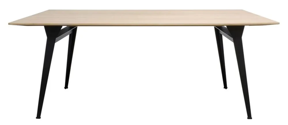 Casa Padrino Esstisch Naturfarben / Schwarz - Luxus Esszimmermöbel Mega-Angebot