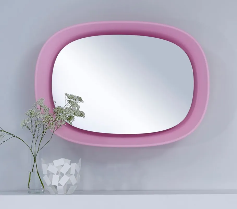 Wochenendangebot Casa Padrino Luxus Designer Spiegel Rosa 70 x H. 97 cm - Designer Wandspiegel mit Licht