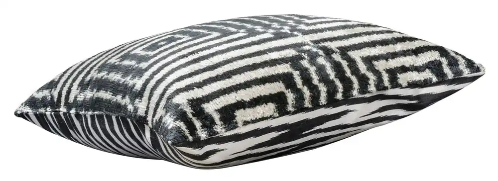 Casa Padrino Luxus Kissen Mod2 Schwarz / Weiß 40 x 40 cm - Wohnzimmer Deko Accessoires Highlight