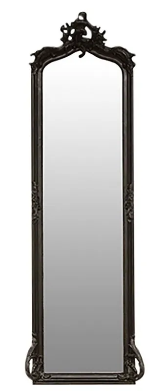 Casa Padrino Barock Wandspiegel Schwarz 54 x H. 172 cm - Wohnzimmer Spiegel im Barockstil Top-Angebot