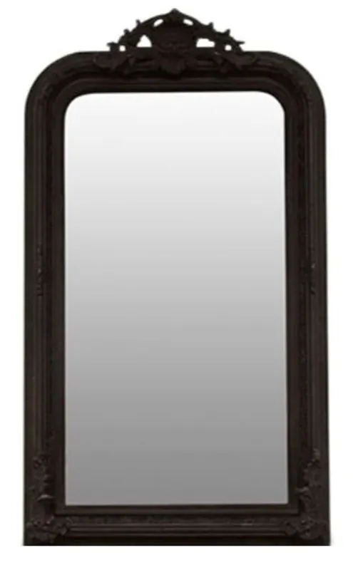 Casa Padrino Barock Spiegel Schwarz 86 x H. 155 cm - Wohnzimmermöbel im Barockstil Bestpreis