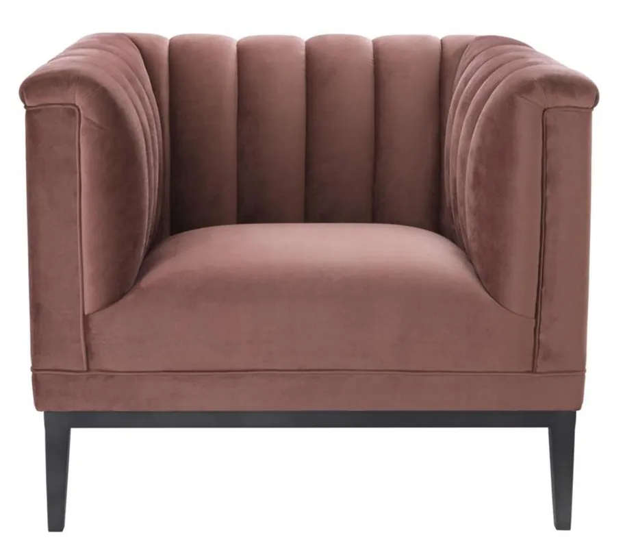Casa Padrino Luxus Sessel Altrosa 89 x 86 x H. 75 cm - Wohnzimmermöbel Zertifiziert