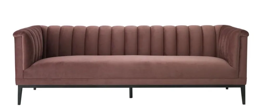 Casa Padrino Luxus Sofa Altrosa 230 x 86 x H. 75 cm - Wohnzimmermöbel Schnäppchen