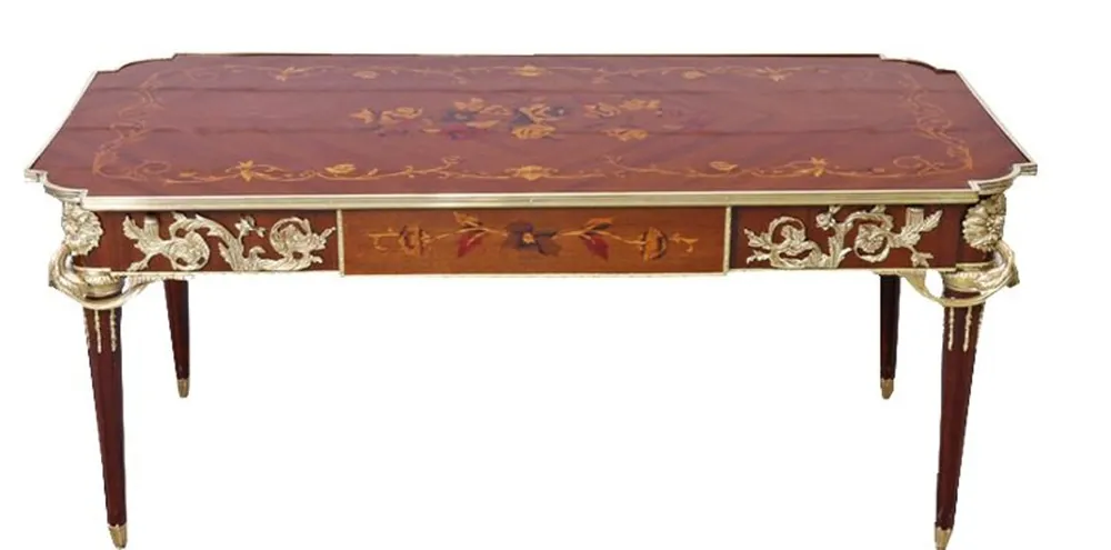 Casa Padrino Luxus Barock Schreibtisch Mahagoni Sekretär 120 cm - Antik Stil Preiswert