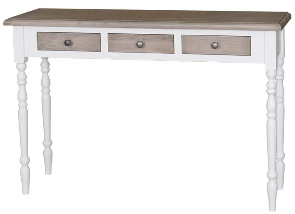 Preis Gesenkt Casa Padrino Landhausstil Konsole Weiß / Naturfarben 120 x 35 x H. 79 cm - Luxus Qualität
