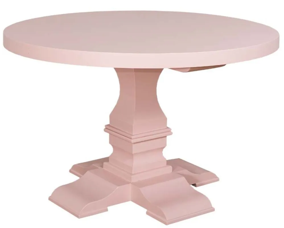 Casa Padrino Landhausstil Esstisch Rund Hellrosa / Rosa Ø 130 x H. 78 cm - Esszimmertisch im Landhausstil Direkt Vom Hersteller