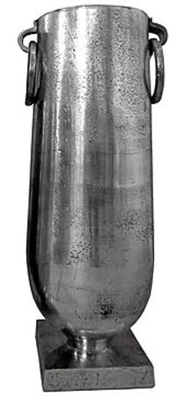 Neue Kollektion Casa Padrino Antik Stil Vase Aluminium Silber - Hotel Dekoration - Barock Blumengefäss Pflanzentopf
