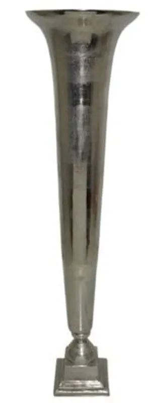 Casa Padrino Antik Stil Vase Aluminium 25 cm - 25 cm - H. 95 cm - Hotel Dekoration - Barock Blumengefäss Pflanzentopf Nur Für Kurze Zeit