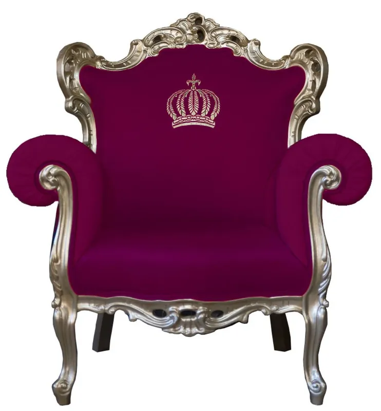 Geprüft Pompöös by Casa Padrino Luxus Barock Sessel Pink / Gold - Pompööser Barock Sessel designed by Harald Glööckler