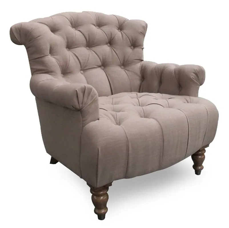 Preiswert Casa Padrino Chesterfield Lounge Sessel Taupe 105 x 90 x H. 96 cm - Luxus Wohnzimmer Sessel