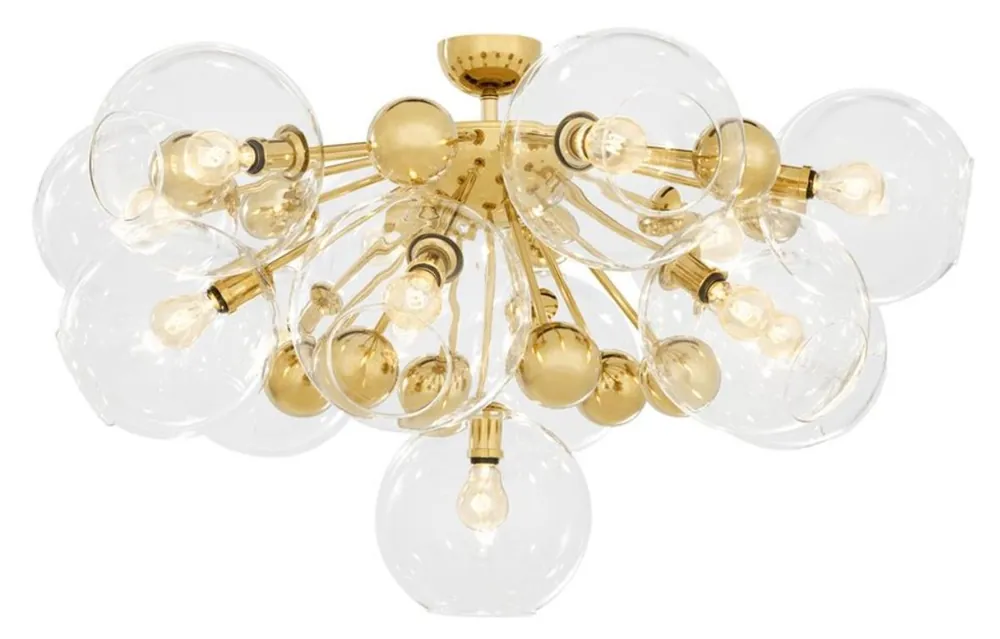Casa Padrino Luxus Deckenleuchte Gold Ø 90 x H. 57 cm - Luxus Kollektion Super-Preis
