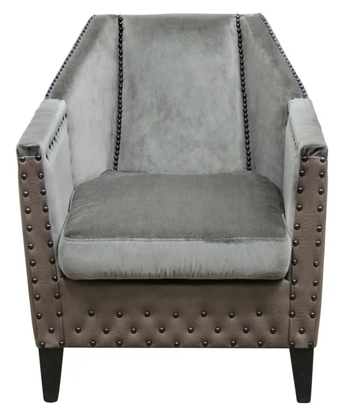 Geprüft Casa Padrino Luxus Sessel Grau / Braun / Schwarz 61 x 71 x H. 69 cm - Hotel & Restaurant Möbel