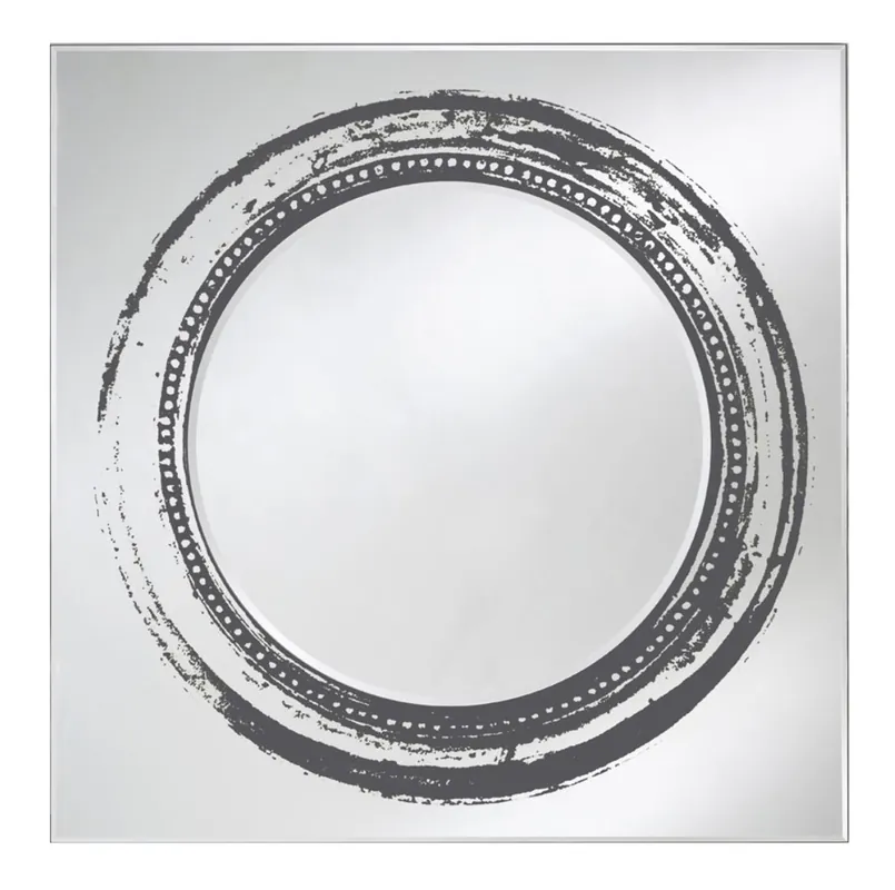 Casa Padrino Luxus Spiegel Schwarz 107 x H. 107 cm - Designer Wandspiegel Top-Seller