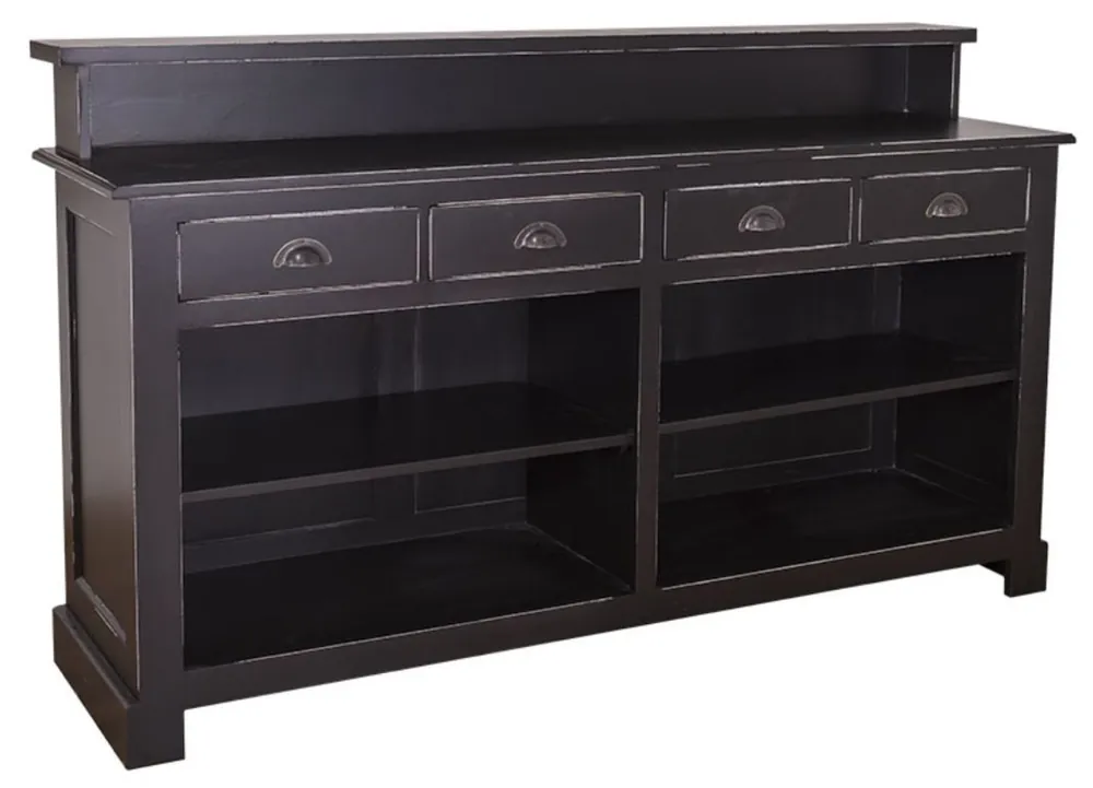 Casa Padrino Landhausstil Barschrank Antik Stil Schwarz 180 x 51 x H. 107 cm - Möbel im Landhausstil Finale Aktion