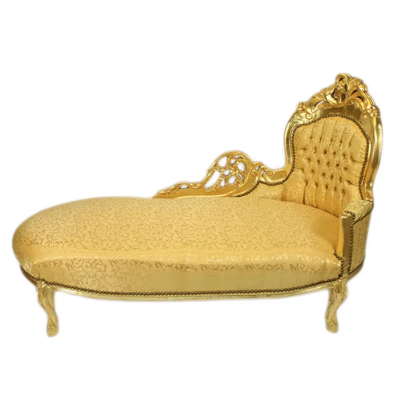 Angebot Casa Padrino Barock Chaiselongue Gold Muster / Gold - Barock Möbel - Recamiere Liege