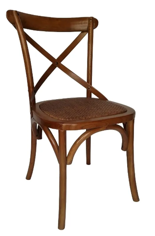 Casa Padrino Landhausstil Esszimmerstuhl Dunkelbraun 46 x 42 x H. 87 cm - Esszimmermöbel im Landhausstil Echt