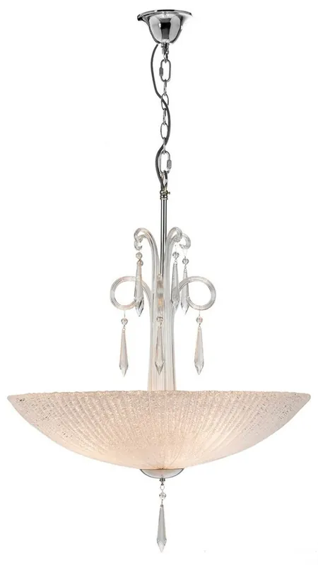 Casa Padrino Luxus Hängeleuchte Silber Ø 60 x H. 125 cm - Wohnzimmer Hängelampe Sale