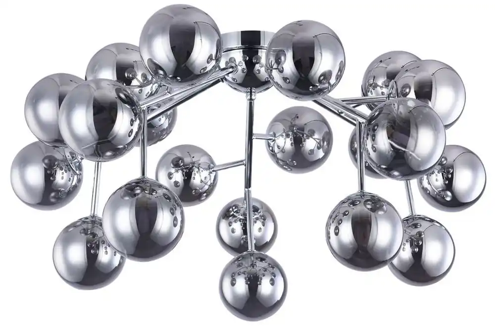 Direkt Vom Hersteller Casa Padrino Wohnzimmer Deckenleuchte Silber Ø 75 x H. 25 cm - Deckenlampe mit kugelförmigen Lampenschirmen