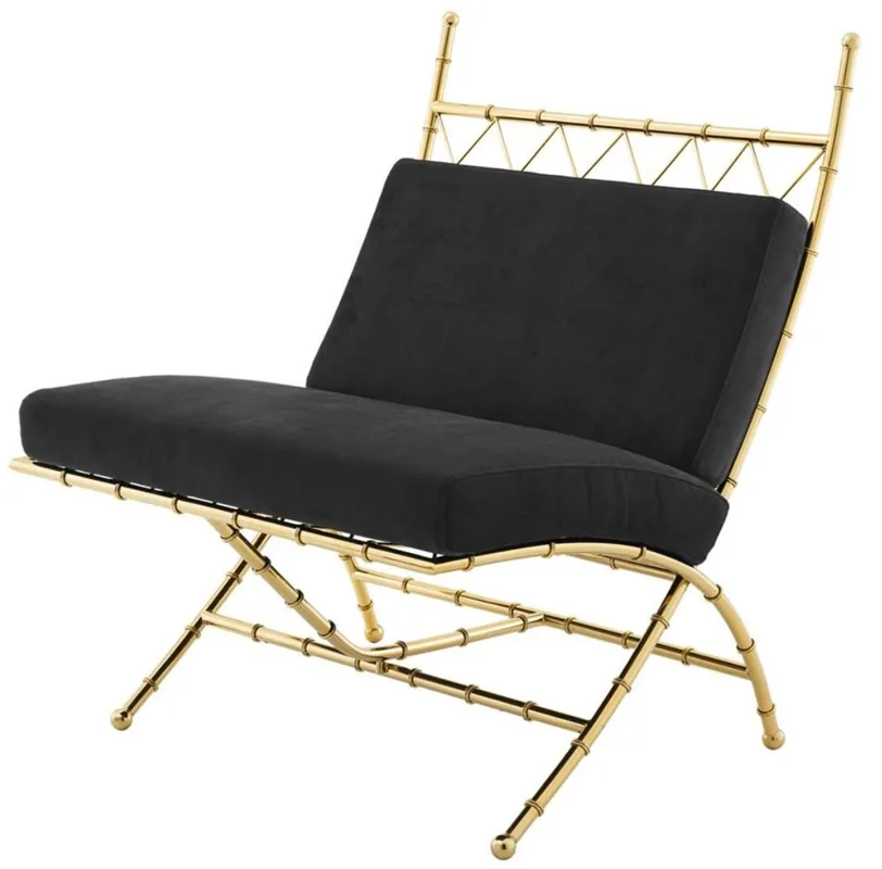 Casa Padrino Luxus Klappstuhl Gold / Schwarz 75 x 81,5 x H. 92 cm - Luxus Möbel Versand Am Gleichen Tag