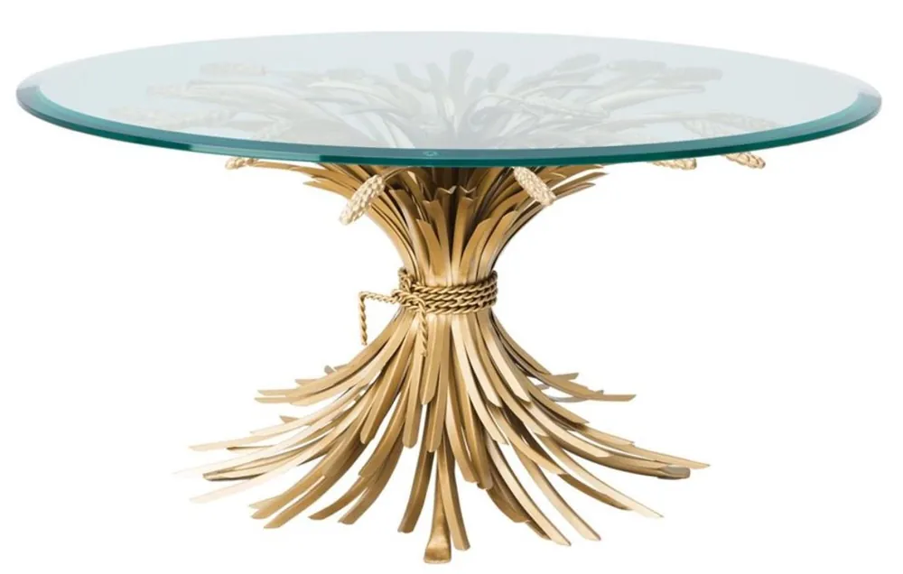 Heißes Angebot Casa Padrino Luxus Couchtisch / Wohnzimmertisch Antik Gold Ø 90 x H. 43 cm - Designermöbel