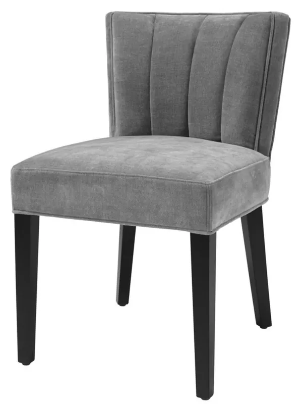 Jetzt Bestellen Casa Padrino Luxus Esszimmerstuhl Grau / Schwarz 51 x 62 x H. 82 cm - Luxus Esszimmer Möbel