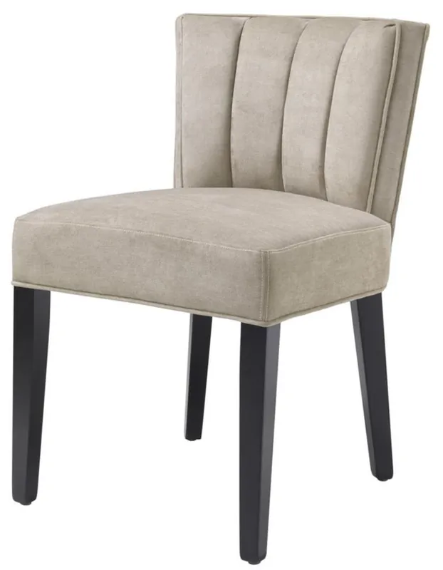 Preis Gesenkt Casa Padrino Luxus Esszimmerstuhl Greige / Schwarz 51 x 62 x H. 82 cm - Luxus Esszimmer Möbel