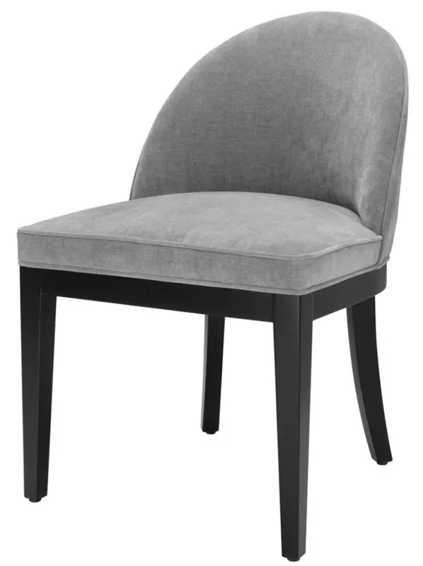 Knallerangebot Casa Padrino Luxus Esszimmerstuhl Grau / Schwarz 55 x 61 x H. 84 cm - Luxus Möbel