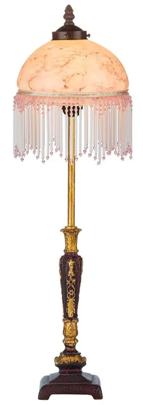 Casa Padrino Barockstil Tischleuchte Mehrfarbig Ø 20 x H. 66 cm - Barock & Jugendstil Möbel Top-Angebot