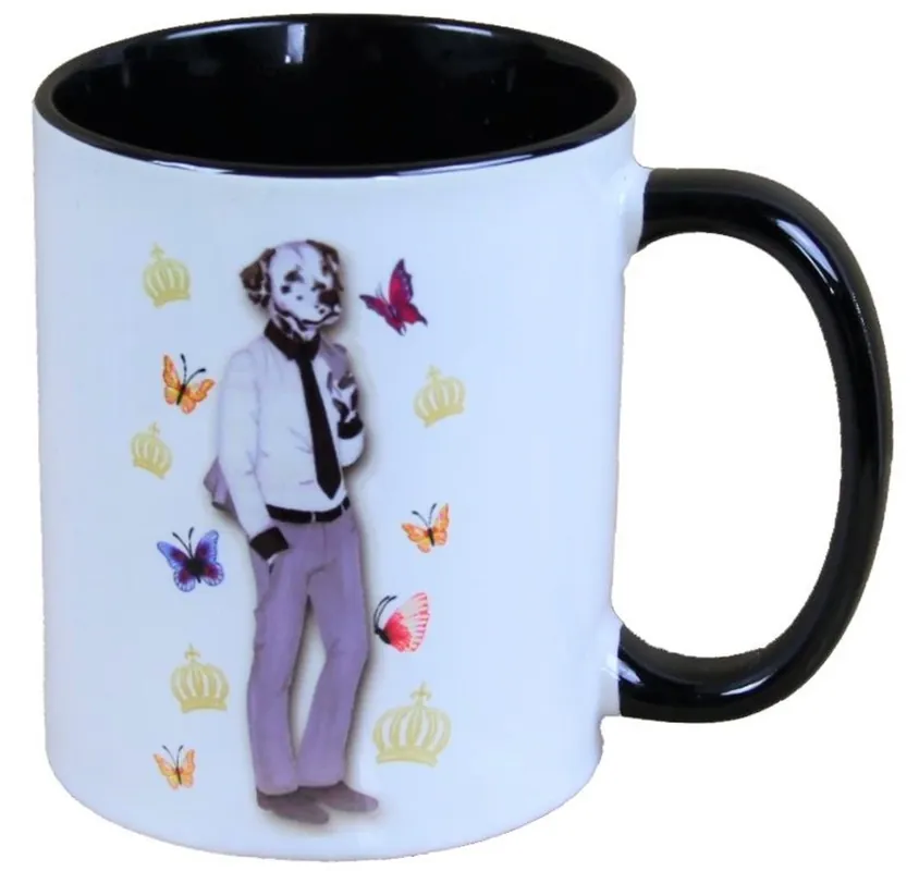 Preis Gesenkt Harald Glööckler Pompöös Tasse Hund mit Krawatte - designed by Harald Glööckler