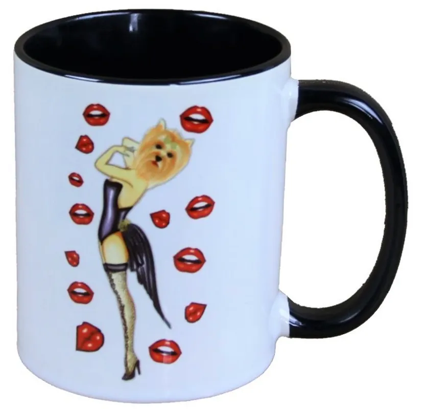 Saisonangebot Harald Glööckler Pompöös Tasse Hund mit Strapsstrümpfe - designed by Harald Glööckler