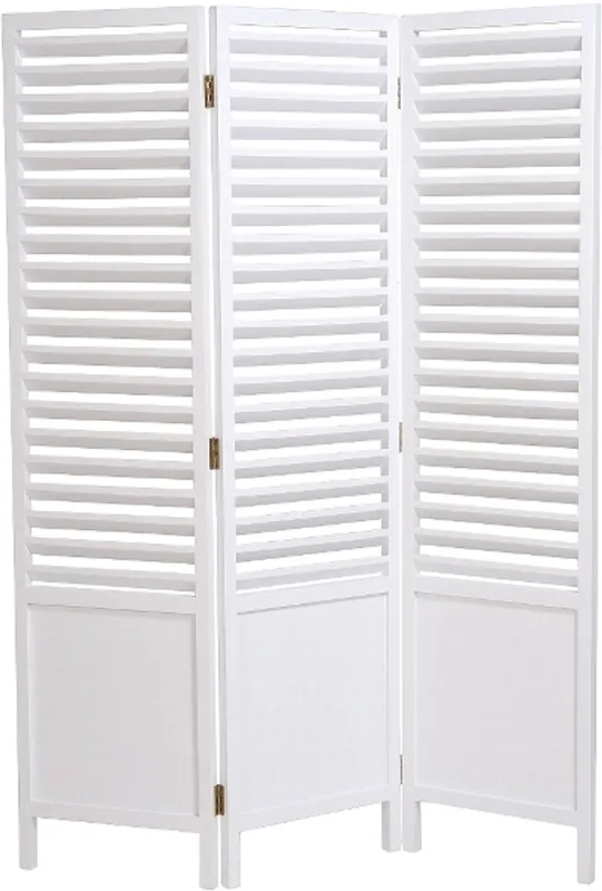 Casa Padrino Landhausstil Raumteiler Weiß 121 x 3 x H. 160 cm - Faltbarer Raumteiler im Landhausstil Wochenendangebot