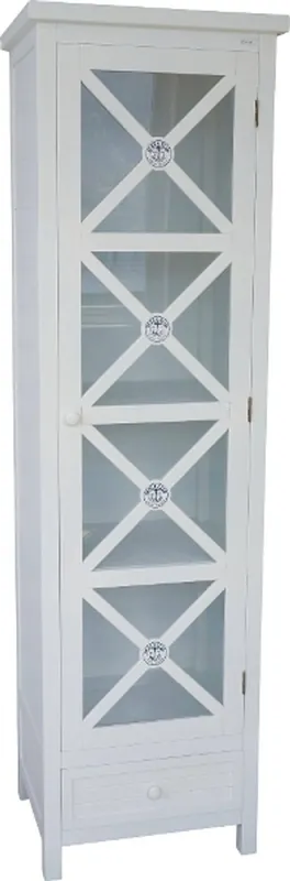 Jetzt Kaufen Casa Padrino Landhausstil Vitrine Weiß 56 x 45 x H. 194 cm - Landhausstil Möbel