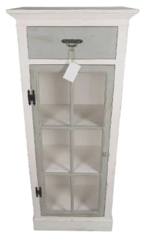 Casa Padrino Landhausstil Kommode Antik Weiß / Hellgrau 58 x 37 x H. 139 cm - Möbel im Landhausstil Super-Preis