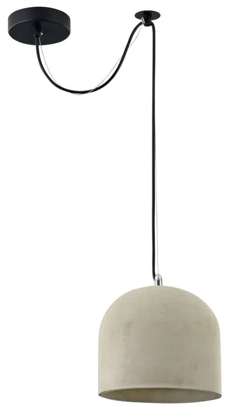 Casa Padrino Hängeleuchte Grau Ø 20 x H. 18 cm - Moderne Pendelleuchte mit Beton Lampenschirm Begrenztes Angebot