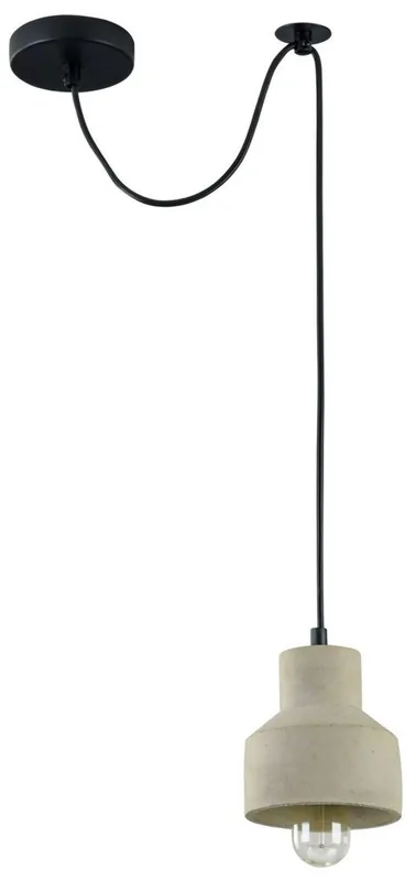 Casa Padrino Hängeleuchte / Pendelleuchte Grau Ø 12,5 x H. 13,5 cm - Moderne Leuchte mit Beton Lampenschirm Super-Preis
