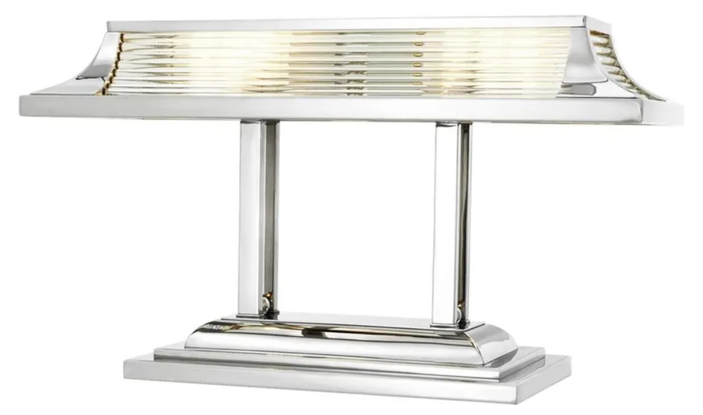 Neue Ware Casa Padrino Luxus Schreibtischleuchte / Tischleuchte Silber 69 x 29 x H. 40 cm - Luxus Büromöbel