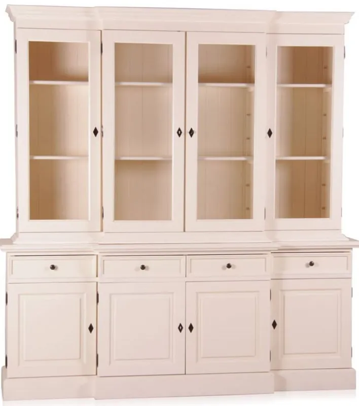 Casa Padrino Shabby Chic Landhaus Stil Schrank Buffetschrank 6-türig Antikstil Weiß mit 4 Schubladen - Schrank Esszimmer Super-Preis