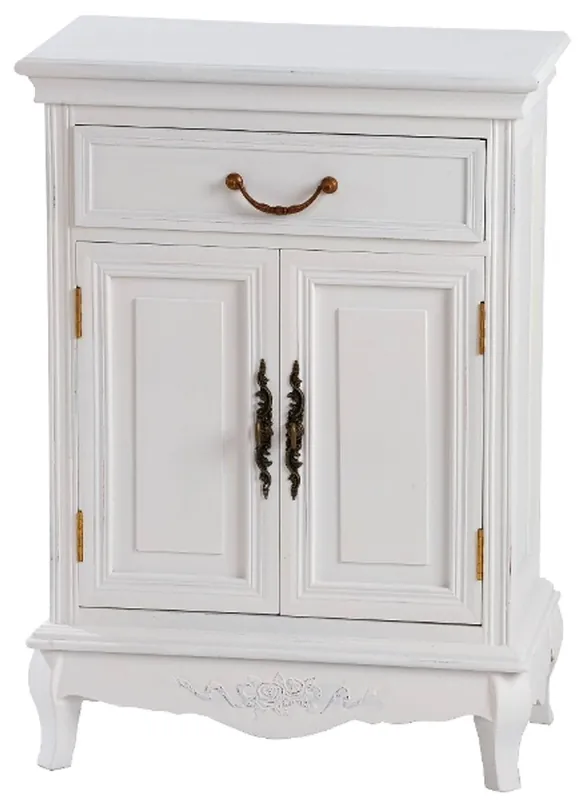 Casa Padrino Landhausstil Kommode Antik Weiß 53 x 30 x H. 75 cm - Shabby Chic Möbel Markenprodukt