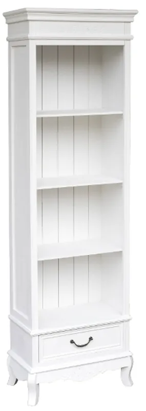 Casa Padrino Landhausstil Bücherschrank Weiß 53 x 30 x H. 178 cm - Landhausstil Möbel Aktuell