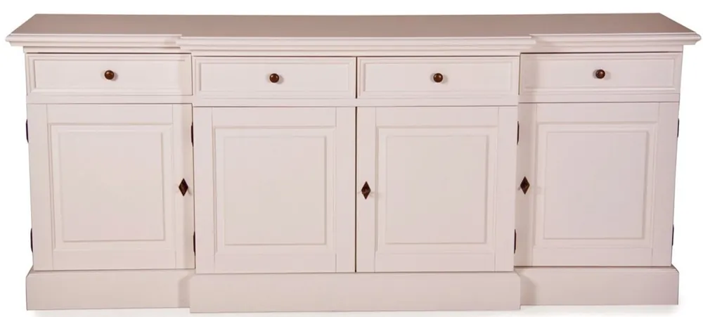 Rabatt Casa Padrino Shabby Chic Landhaus Stil Kommode Weiß B 217 cm - H 90 cm Möbel Diele Esszimmer Schrank
